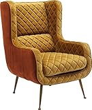 Kare Design Sessel Nonna, rostfarbener Sessel, Retro Sessel, Relax Sessel, Curry Sessel, Retro Ohrensessel, (H/B/T) 103x73x85cm