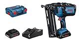 Bosch Professional 18V System Akku-Nagler GNH 18V-64 (Nagel-Ø 1,6 mm, max. Nagellänge 64 mm, 2x ProCORE18V 4.0Ah Akku, Ladegerät GAL 18V-40, in L-BOXX 136)