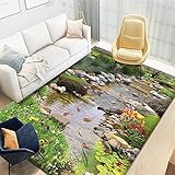 Teppich kinderzimmer deko für Balkon Landschafts malerei Muster moderner Sofa Teppich frisch, rutsch fest und langlebig Moderne teppiche 200X250CM