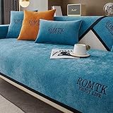 MTHGH Sofabezug Sofaschoner L Form u Form Ecksofa Anti-rutsch Couchschoner Couch Katze Hund Decke Überzug Sofaschutz Sofahusse Wasserdicht,darkblue-110x210cm