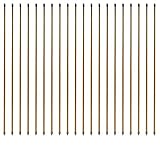 Windhager Stahl-Pflanzstab Bambusoptik-SET, Stahl-Rankstab, Pflanzenstütze, Rankhilfe, Pflanzstäbe, Tomatenstäbe, Braun, 20 Stück, 90 cm, 89132