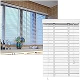 AviiSo Fensterdecor Doppelrollo Weiße Holzjalousie 180cm 60cm breit, 50mm Lamellen Horizontale Jalousien für Home Office (Size : 175x180cm(68.9'x70.9'))