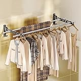 UVCMDUI Wäscheständer Klein Klappbar, Wäschständer Wandmontage Aluminium, Platzsparend Kleiderlüfter Klappbar Außen für Balkon, Wäsche, Badezimmer, Schlafzimmer,2pcs a + 2pcs 40cm Crossbar