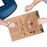 Baseball-Würfelspiel, Magnetisches Baseballspiel Aus Holz Und Marmor, Mathe-Zahlenspiel Mit 12 Glas-Flippern, Interaktives Doppelkampf-Tischspiel, Lustiges Sportspielzeug Für Kinder Und Erwachsene