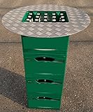 Bierkasten Stehtisch Alu Premium klein • Aluminiumausführung • 700 mm Durchmesser •