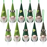 St. Day Hanging GNOME Ornaments Set Irish Gnomes Handmade Leprechaun Tomet Decorations Spring GNOME Lucky Hanging Ornament Korbregal Wand