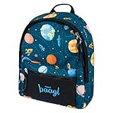 Baagl Kindergartenrucksack Jungen, Kindergarten Rucksack Kinder, Kleiner Baby Rucksack, Kinderrucksack mit Brustgurt (Planeten)