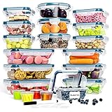 FITPREP 40-teiliges Frischhaltedosen Set [20 Vorratsdosen mit 20 Deckel]. Frischhaltedosen mit Deckel für Küche und Haushalt. Neues Modell aus Kunststoff Luftdicht, Auslaufsicher, Meal Prep