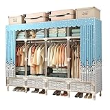 Leinwand-Kleiderschrank,tragbare Kleiderschrank-Regale,Kleiderschrank,Aufbewahrungsorganisator,Stoff-Kleiderschränke für Schlafzimmer mit Kleiderstangen,A-200 x 45 x 172 cm