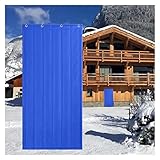 OMOONS Home Thermal Isoliertes Türvorhang, Dicker Türschalldosiger Kaltschutz, Geeignet Für Klimatisierte Räume, Heizung, Küchen, Leben, Leben/Blau/100 * 210 Cm/39.37 * 82,68In