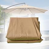 ZJIEX 2.7m 3m Terrassenschirm Überdachung Ersatzdach, 6 Rippen 8 Rippen Sonnenschirm Ersatzbezug Tuch, Ersatz-Baldachin, Wasserdicht UV30+-Polyestergewebe (Color : Khaki, Size : 3m(10ft)/6Ribs)