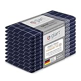 ✅ Glart 48BI2 10er Set Küchentücher 50x70 cm aus 100% Baumwolle in blau, OEKO-TEX Standard 100 zertifiziert, vorgewaschen für die Küche und Abwasch