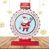 Countdown des Weihnachtskalenders Weihnachtskalender Weihnachtsmann Adventskalender aus Holz mit Weihnachtsmannbart Weihnachtsdekoration 25 Tage Countdown-Kalender