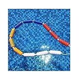 GRRICEPL Swim Lane Schwimmseil, Schwimmbad Sicherheitsseil, Wellensichere Trennungslinie, Zur Abgrenzung des Wasserbereichs (Farbe : 6cm/Multi-Colored-A, Größe : 55m)