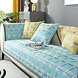 SMATW L-Form Couch Hussen,SofaläUfer,Wohnzimmer dekorieren Couchbezug,Dicke Sofa Schonbezug,Weiche Ruhebereich Möbelbezüge,Maschinenwaschbare Schonbezug,Hellgrün,90*240cm