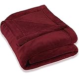 CelinaTex Flauschige Kuscheldecke XXL 220 x 240 cm Bordeaux rot Decke Sofa warm Wohndecke weich Mikrofaser Fleece Oeko-TEX Montreal
