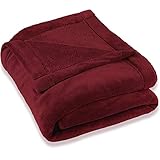 CelinaTex Flauschige Kuscheldecke 150 x 200 cm Bordeaux rot Decke Sofa warm Wohndecke weich Mikrofaser Fleece Oeko-TEX Montreal