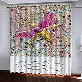 Gardinen Wohnzimmer Verdunklungsvorhänge 3D Hd Alte Waldbaumlandschaft Druck Muster Blickdichter Vorhang Schlafzimmer Kinderzimmer Küche Dekoration Thermovorhang Ösen 214X200Cm 2 Stück