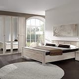 Wimex Schlafzimmer Set Chalet, bestehend aus einem Schrank, Bett und Nachtschränken, Liegefläche 180x200 cm, Eiche sägerau-Nachbildung