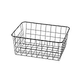 Stabiler kleiner Draht-Aufbewahrungskorb mit Küche, Lebensmittel, Speisekammer, Papiere, Home Office Schreibtischregal, Badezimmer, Waschküche, Regal, Schlafzimmer, Schlafzimmer, Schlafzimmer