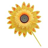 Sonnenblumenspinner | 28 cm kleine Sonnenblumen-Windräder für Rasen | Multifunktionale 3D-Struktur, dekoratives Kinderspielzeug in leuchtenden Farben für Garten, Hof, Rasen, Outdoor, Park Nupaque