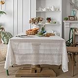 Vintage Jacquard Spitze Tischdecke Haushalt Rechteckige Ausgehöhlte Tischdecke