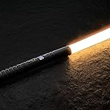 Kotsy FX Lichtschwert, RGB 7 Farben Metall Hilt Lichtschwerter, Smooth Swing USB Wiederaufladbare Laserschwert mit Soundeffekt für Kinder Weihnachten Halloween Cosplay (78cm Schwarz)