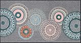 Erwin Müller Fußmatte, Schmutzfangmatte, Sauberlaufmatte Mandala grau Größe 80x200 cm - rutschfest, langlebig, pflegeleicht, für Fußbodenheizung geeignet