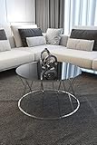 AOKLEY Kleiner Tisch Mitte Tisch Sanduhr Modern Couchtisch Big Couchtisch Silber Bein Glasplatte Endtische Couchtisch Klein