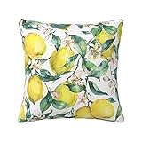 hansgo Aquarell Zitrone Kissenbezug Vintage Gelb Obst Kissenbezug Wurfkissenbezug Home Dekorativ für Wohnzimmer Sofa Couch Bett Kissenbezug 45,7 x 45,7 cm