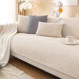 YSZBD Sofabezug Sofaschutz Sofaschoner L Form rutschfeste Couch Bezug Pets Dog Katze Couch Überzug Wasserdicht Schonerdecken Couchschoner,white-110x180cm