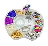 12 Fächer Aufbewahrungsbox Plastik 2 Stück Apfel Sortierbox 16cm Materialbox Veranstalter Perlen Setzkasten Sortimentskasten Perlenbox