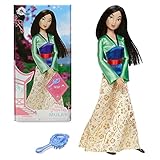 Disney Store Offizielle Mulan-Puppe für Kinder, 29 cm, vollbewegliche Puppe im Satinkleid mit ausgearbeiteter Haarbürste, geeignet ab 3 Jahren