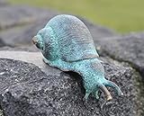 Unbekannt Bronzefigur kleine grüne Schnecke