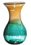 XENITE Vase Modern Minimalist Vase Golden Blue Gradient Ice Cracked Flower Hydroponic Flowers Glass Home Decor Vase