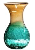 XENITE Vase Modern Minimalist Vase Golden Blue Gradient Ice Cracked Flower Hydroponic Flowers Glass Home Decor Vase