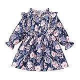 UJSQNDG 2023 Baby Kleinkinder Mädchen Kleid Retro Babykleidung Karikatur Blumensmädchenkleid Tanztrikot Ballettanzug Ballettkleidung Mädchen Tanzkleid Tüllrock Mädchen Spitze Strampler