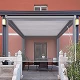 Transparenter PVC-Vorhang, Rollos for Balkonfenster, transparenter Sonnenschutz, Vinyl-Kunststoff-Rollo mit Montage, Innen- und Außentür, Terrasse, wasserdicht, 170/175/180/185/190/195/200 cm breit (