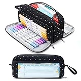 KALIDI Federmäppchen mit 3 Fächer Große Kapazität Mäppchen Federtasche Stiftetasche Pencil Case Bleistifttasche für Schule & Büro