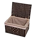 TEmkin Extra großer Faltbarer Aufbewahrungsbehälter [3er-Pack] zusammenklappbarer, Stabiler kationischer Stoff-Aufbewahrungskorb, Würfelgriffe für die Organisa