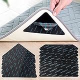Teppich Antirutschmatte Antirutschunterlage Wiederverwendbarer Dreieck Trapezförmige Teppich Pad für Teppiche 20 Stück Schwarz