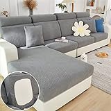 MINGPINHUIUS Sofa Sitzkissenbezug Stretch Sofabezug, Universal Elastisch Sofa Seat Cover, rutschfest Sofa Überzug Schonbezug für Sofakissen L-Förmig Chaiselongue Möbelschutz