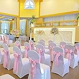 ISWEES Stuhlhussen,10 Stück weiße Stuhlhussen für Esszimmerstühle,Stuhlhussen Weiß,Stuhlbezug Hochzeit,Spandex Stuhlhussen,Stretch Stuhlhussen fur Hochzeitsfeier,Jubiläumsfeier, Heimdekoration(Weiß)