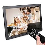 Garsentx Digitaler Bilderrahmen 17 Zoll 1440 * 900 HD IPS Digitaler Bilderrahmen mit Fernbedienung, Foto/Musik/Video/Kalender/Wecker, Geburtstag Jubiläumsgeschenk