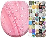 WC Sitz mit Absenkautomatik, große Auswahl, schöne Motive, hochwertige und stabile Qualität aus Holz (Pink Flower)