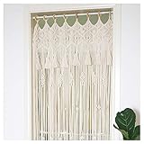 Oriental riverkit Macrame Wandbehang Tapisserie, Boho Macrame Vorhänge Fenstervorhang Türvorhänge, Baumwolle Gewebt Wand Dekoration, Für Wohnzimmer Schlafzimmer Hochzeitsfeier (85*210cm)