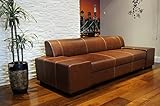 Quattro Meble Super Lange Echtleder 3 Sitzer Sofa London Breite 238cm Ledersofa Echt Leder Couch große Farbauswahl !!!