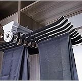 KANGNING Ausziehbarer Hosenständer, 22 Arme, Stahlschrank, Hosenaufhänger, Kleiderorganisatoren Für Den Schrank Zur Platzersparnis Und Aufbewahrung,Schwarz,59 * 46cm,Well65