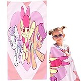 CICOOOD My Little Pony Strandtuch 90x180Cm Kinder Little Pony Strandtücher Badetuch Handtuch 50x100cm Für Mädchen Microfaser Badetuch (70 x 140 cm,6)