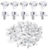 DOMI PRO Bodenträger 5 mm 100 Stück Kunststoff transparent für Fachboden-Träger für Holz & Glas - Regalstifte für Regalböden